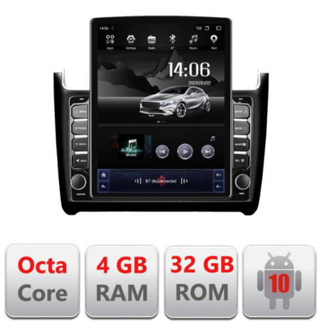 Navigatie dedicata VW Polo 2014- G-655 ecran tip TESLA 9.7" cu Android Radio Bluetooth Internet GPS WIFI 4+32GB DSP 4G Octa Cor