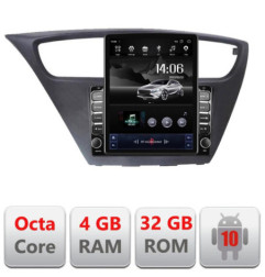 Navigatie dedicata Honda Civic 2012-2016 G-civic ecran tip TESLA 9.7" cu Android Radio Bluetooth Internet GPS WIFI 4+32GB DSP 4