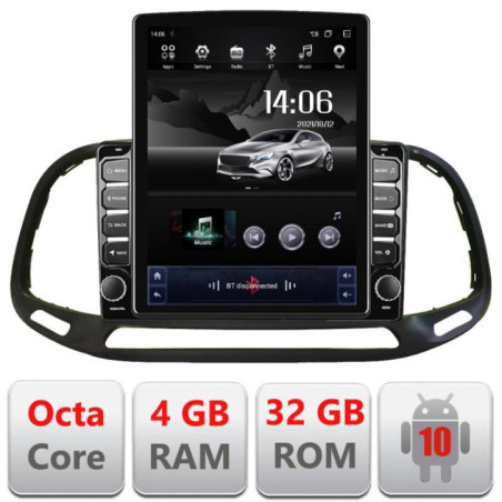 Navigatie dedicata Fiat Doblo 2015-2018 G-DOBLO15 ecran tip TESLA 9.7" cu Android Radio Bluetooth Internet GPS WIFI 4+32GB DSP
