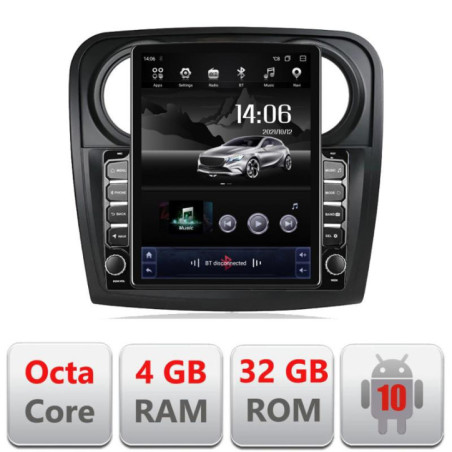 Navigatie dedicata Dacia Sandero Logan 2012-2020 G-sandero ecran tip TESLA 9.7" cu Android Radio Bluetooth Internet GPS WIFI 4+