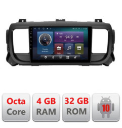 Navigatie dedicata Citroen Jumpy Toyota Proace Peugeot Traveller C-jumpy16 Octa Core cu Android Radio Bluetooth Internet GPS WI