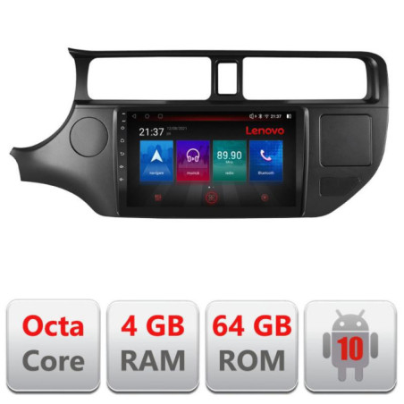 Navigatie dedicata Kia Rio 2011-2014 E-rio-11 Octa Core cu Android Radio Bluetooth Internet GPS WIFI DSP 4+64GB 4G
