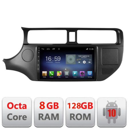 Navigatie dedicata Kia Rio 2011-2014 F-rio-11 Octa Core cu Android Radio Bluetooth Internet GPS WIFI DSP 8+128GB 4G