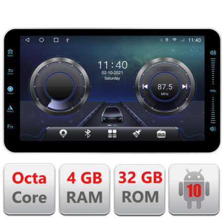 Navigatie universala 1DIN cu ecran de 10" Android internet Octa Core 4G bluetooth Gps Radio EDT-E402