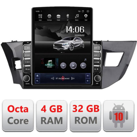 Navigatie dedicata Toyota Corolla 2013-2017 H-470 ecran tip TESLA 9.7" cu Android Radio Bluetooth Internet GPS WIFI 4+32GB DSP