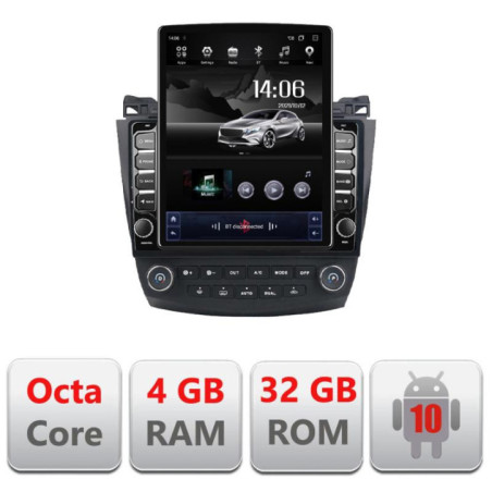 Navigatie dedicata Honda Accord 2004-2008 H-accord ecran tip TESLA 9.7" cu Android Radio Bluetooth Internet GPS WIFI 4+32GB DSP