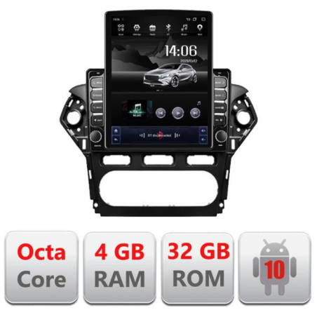 Navigatie dedicata Ford Mondeo 2010-2014 H-mondeo-clima ecran tip TESLA 9.7" cu Android Radio Bluetooth Internet GPS WIFI 4+32G