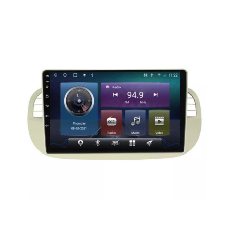 Navigatie dedicata Fiat 500 intre anii 2007-2015 Android radio gps internet Octa core 4+32 Kit-fiat500+EDT-E409