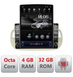 Navigatie dedicata Fiat 500 intre anii 2007-2015 Android radio gps internet Lenovo Octa Core 4+64 LTE Kit-fiat500+EDT-E709