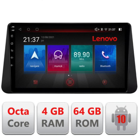 Navigatie dedicata Nissan Micra intre anii 2014-2019 Android radio gps internet Lenovo Octa Core 4+64 LTE Kit-micra+EDT-E509-PR