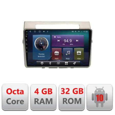 Navigatie dedicata Toyota Verso intre anii 2004-2009 Android radio gps internet Octa core 4+32 Kit-VERSO-2004+EDT-E409