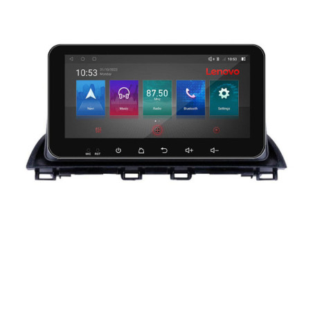 Navigatie dedicata Mazda 3 2014-2019  I-463 4+64 Lenovo ecran 10.33"  Android Waze USB Navigatie  Internet Youtube Radio