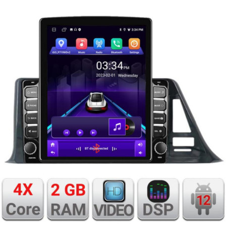 Navigatie dedicata Toyota CK-R LOW K-CK-R-A ecran tip TESLA 9.7" cu Android Radio Bluetooth Internet GPS WIFI 2+32 DSP Quad Cor