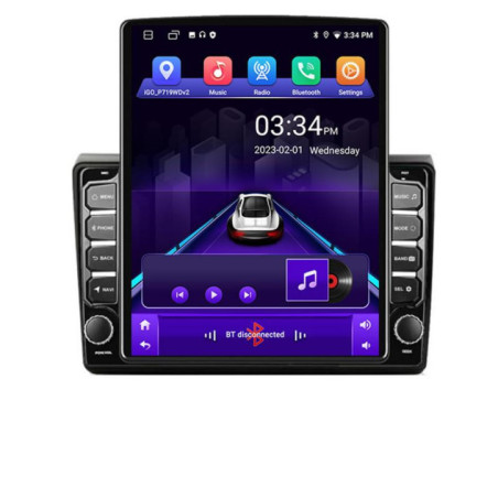Navigatie dedicata Fiat BRAVO 2007-2014 K-BRAVO ecran tip TESLA 9.7" cu Android Radio Bluetooth Internet GPS WIFI 2+32 DSP Quad
