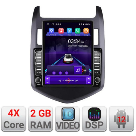 Navigatie dedicata Chevrolet Aveo 2010-2013 K-aveo10 ecran tip TESLA 9.7" cu Android Radio Bluetooth Internet GPS WIFI 2+32 DSP