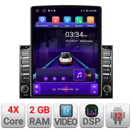 Navigatie dedicata Toyota Auris 2007-2013 K-auris-2013 ecran tip TESLA 9.7" cu Android Radio Bluetooth Internet GPS WIFI 2+32 D
