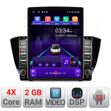 Navigatie dedicata Skoda Superb 3 2015- K-932 ecran tip TESLA 9.7" cu Android Radio Bluetooth Internet GPS WIFI 2+32 DSP Quad C