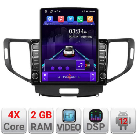 Navigatie dedicata Honda Accord 2008-2012 K-8951 ecran tip TESLA 9.7" cu Android Radio Bluetooth Internet GPS WIFI 2+32 DSP Qua