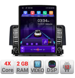 Navigatie dedicata Honda Civic 2016-2020 K-669 ecran tip TESLA 9.7" cu Android Radio Bluetooth Internet GPS WIFI 2+32 DSP Quad