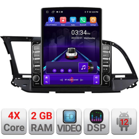 Navigatie dedicata Hyundai Elantra 2015-2018 K-581 ecran tip TESLA 9.7" cu Android Radio Bluetooth Internet GPS WIFI 2+32 DSP Q