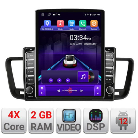 Navigatie dedicata Peugeot 508 K-5637 ecran tip TESLA 9.7" cu Android Radio Bluetooth Internet GPS WIFI 2+32 DSP Quad Core