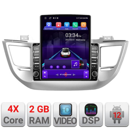 Navigatie dedicata Hyundai Tucson K-546 ecran tip TESLA 9.7" cu Android Radio Bluetooth Internet GPS WIFI 2+32 DSP Quad Core
