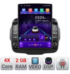 Navigatie dedicata Jeep Renegade K-500 ecran tip TESLA 9.7" cu Android Radio Bluetooth Internet GPS WIFI 2+32 DSP Quad Core