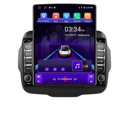 Navigatie dedicata Jeep Renegade K-500 ecran tip TESLA 9.7" cu Android Radio Bluetooth Internet GPS WIFI 2+32 DSP Quad Core