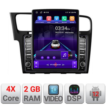 Navigatie dedicata VW Golf 7 K-491 ecran tip TESLA 9.7" cu Android Radio Bluetooth Internet GPS WIFI 2+32 DSP Quad Core