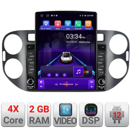 Navigatie dedicata VW TIGUAN ecran tip TESLA 9.7" cu Android Radio Bluetooth Internet GPS WIFI 2+32 DSP Quad Core