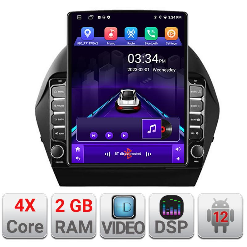 Navigatie dedicata Hyundai IX35 K-361 ecran tip TESLA 9.7" cu Android Radio Bluetooth Internet GPS WIFI 2+32 DSP Quad Core