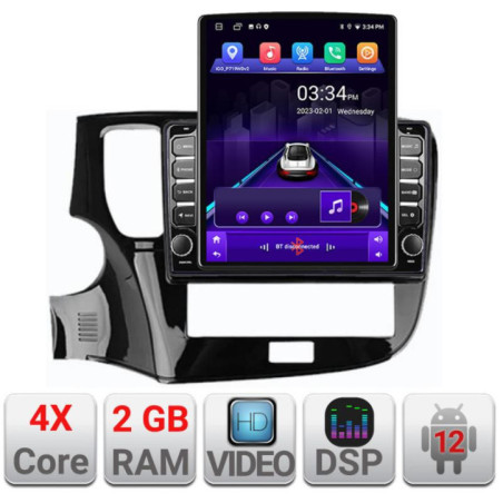 Navigatie dedicata Mitsubishi Oultander 2020- K-1230-20 ecran tip TESLA 9.7" cu Android Radio Bluetooth Internet GPS WIFI 2+32