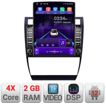 Navigatie dedicata Audi A6 K-102 ecran tip TESLA 9.7" cu Android Radio Bluetooth Internet GPS WIFI 2+32 DSP Quad Core