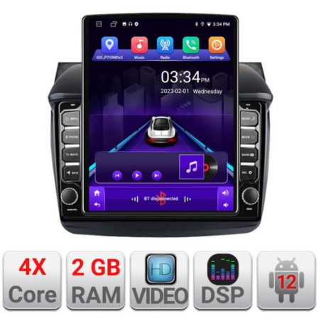 Navigatie dedicata Mitsubishi L200 2006-2014 K-094 ecran tip TESLA 9.7" cu Android Radio Bluetooth Internet GPS WIFI 2+32 DSP Q