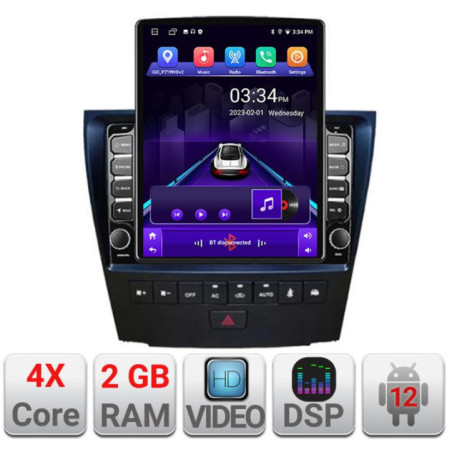 Navigatie dedicata  Lexus GS-04  2004-2011 K- GS-04 ecran tip TESLA 9.7" cu Android Radio Bluetooth Internet GPS WIFI 2+32 DSP