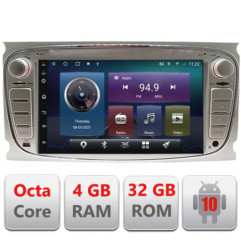 B-ford Navigatie dedicata Ford Ecran 7" 4+32GB 8Core Android radio gps Internet wifi 4G Carplay kit-ford+EDT-E407