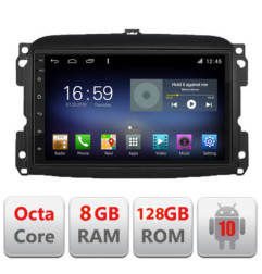 Navigatie dedicata Fiat 500 2015-2021 Android radio gps internet Lenovo Octa Core 8+128 LTE Kit-500new+EDT-E610