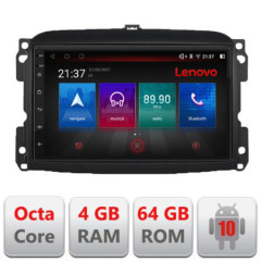 Navigatie dedicata Fiat 500 2015-2021 Android radio gps internet Lenovo Octa Core 4+64 LTE Kit-500new+EDT-E510-PRO
