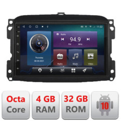 Navigatie dedicata Fiat 500 2015-2021 Android radio gps internet Octa core 4+32 Kit-500new+EDT-E410