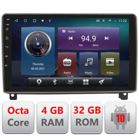 Navigatie dedicata Peugeot 407 2004-2011  4+32 GB Octa core Android radio gps internet KIT-407+EDT-E409