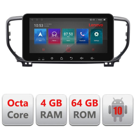 Navigatie dedicata Kia Sportage facelift 2019 - I-sportage-19 4+64 Lenovo ecran 10.33"  Android Waze USB Navigatie  Internet Yo