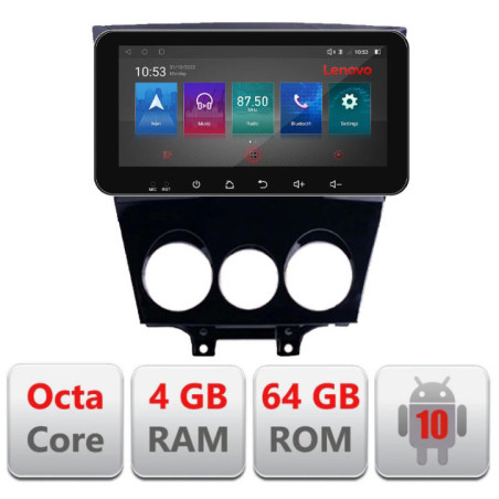 Navigatie dedicata Mazda RX8 2003-2008  Android radio gps internet 4+64 Lenovo ecran 10.33"