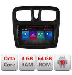 Navigatie dedicata Dacia Sandero 2012-2020 var B  Android radio gps internet Lenovo Octa Core 4+64 LTE kit-sandero-variantb+EDT