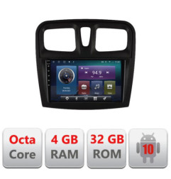 Navigatie dedicata Dacia Sandero 2012-2020 var B  Android radio gps internet Lenovo Octa Core 2+32 kit-sandero-variantb+EDT-E50