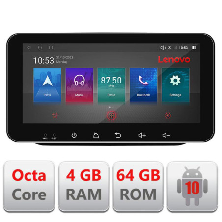 Navigatie dedicata Skoda Fabia 2 2009-2014  Android radio gps internet Lenovo Octa Core 4+64 LTE ecran de 10.33' wide Kit-fabia