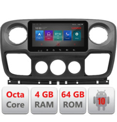 Navigatie dedicata Opel Movano, Renault Master 2010-2021 Android radio gps internet Lenovo Octa Core 4+64GB LTE ecran de 10.33'