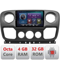 Navigatie dedicata Opel Movano, Renault Master 2010-2021 Android radio gps internet Octa core 4+32GB Kit-movano+EDT-E410