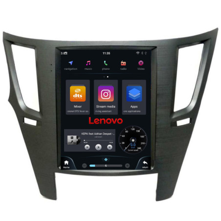 Navigatie dedicata tip Tesla Subaru Legacy si Outback 2010-2014 radio gps internet 8Core 4G carplay android LENOVO dsp 4+64 kit