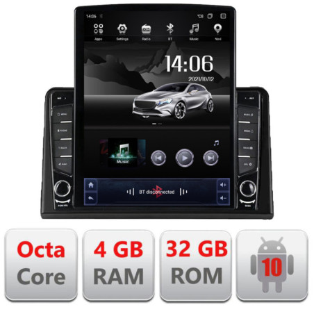 Navigatie dedicata Renault Express   Tip Tesla Android radio gps internet 8core 4G 4+32 kit-express+EDT-E709