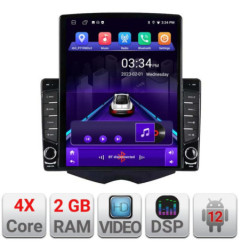 Navigatie dedicata Hyundai Veloster ecran tip TESLA 9.7" cu Android Radio Bluetooth Internet GPS WIFI 2+32 DSP Quad Core